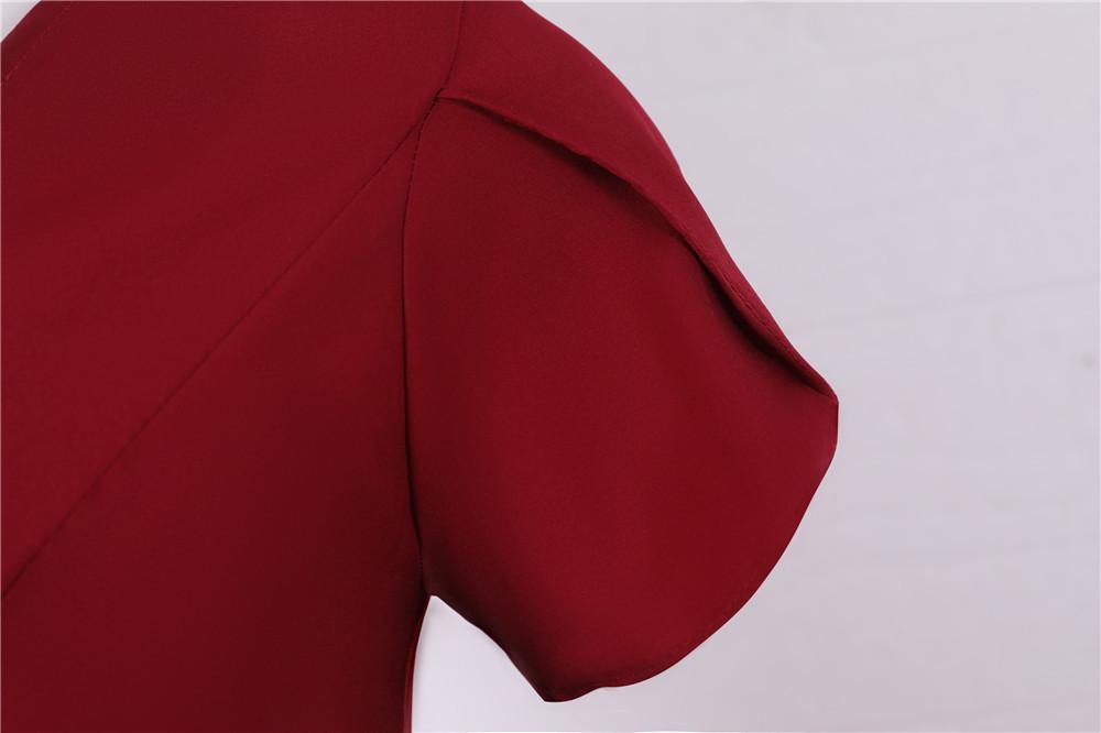 Vestido Vintage Botones Burdeos