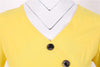 Vestido Vintage Botones Amarillo