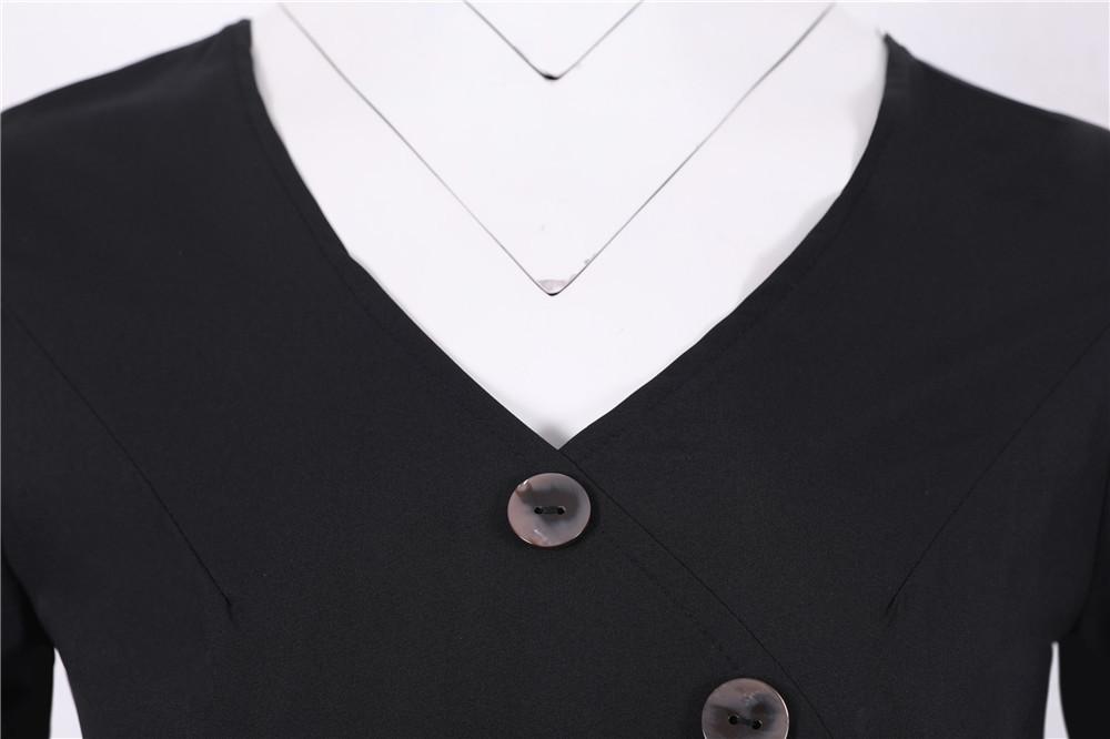 Vestido Vintage Botones Negro