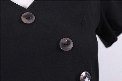 Vestido Vintage Botones Negro
