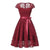 Vestido Vintage Bordado Burdeos