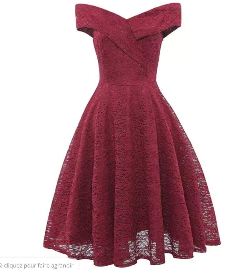 Vestido Vintage Bordado Rojo
