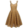 Vestido Vintage A Cuadros Con Velo