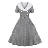 Vestido Vintage Cuadros Negro