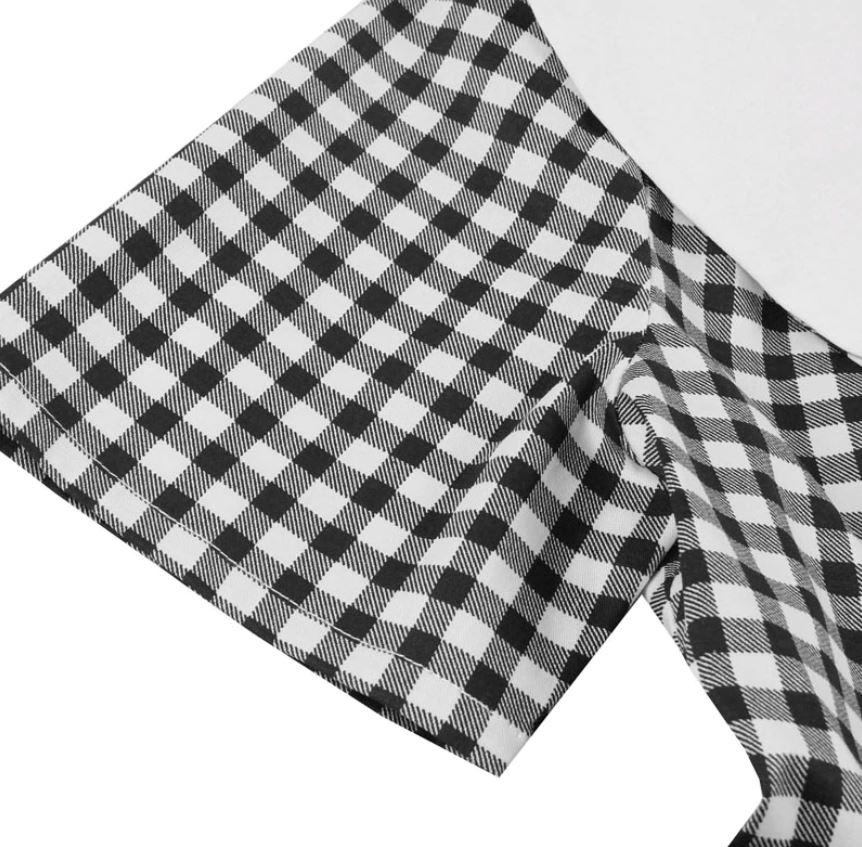 Vestido Vintage Cuadros Negro