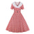 Vestido Vintage Cuadros Rojo