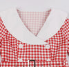 Vestido Vintage Cuadros Rojo