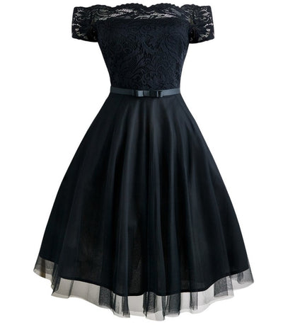 Vestido De Ceremonia Vintage Negro