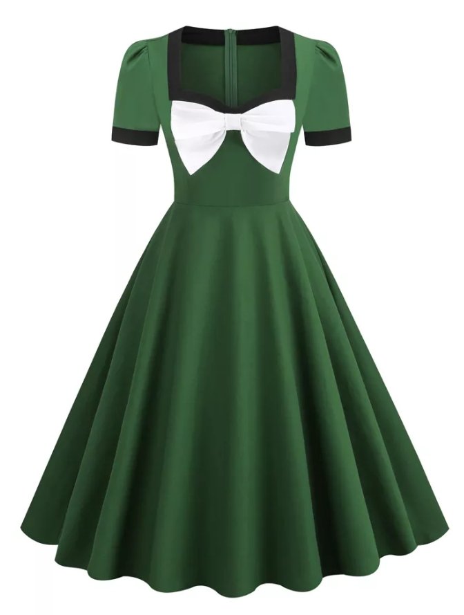 Vestido De Ceremonia Vintage Verde