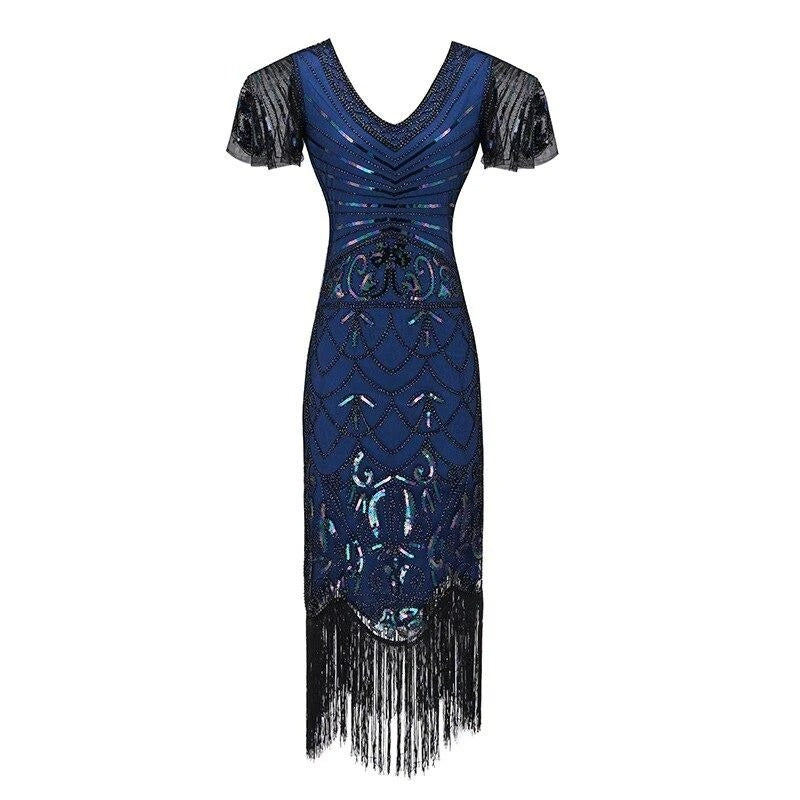 Vestido Vintage Azul Charleston