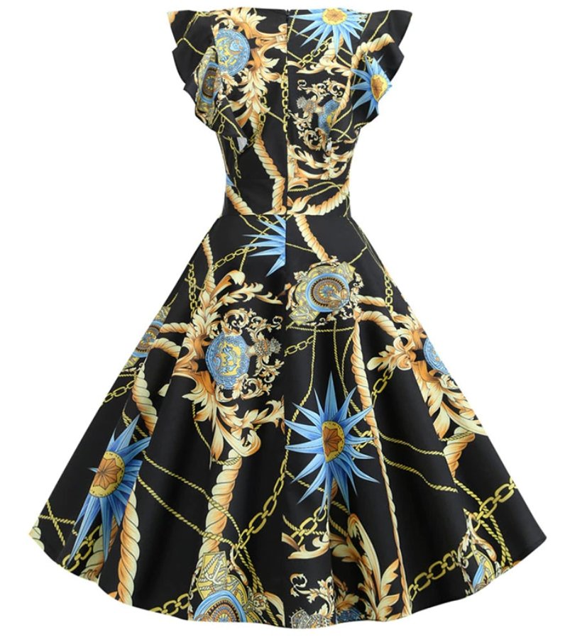 Vistoso Vestido Retro Chic Vintage