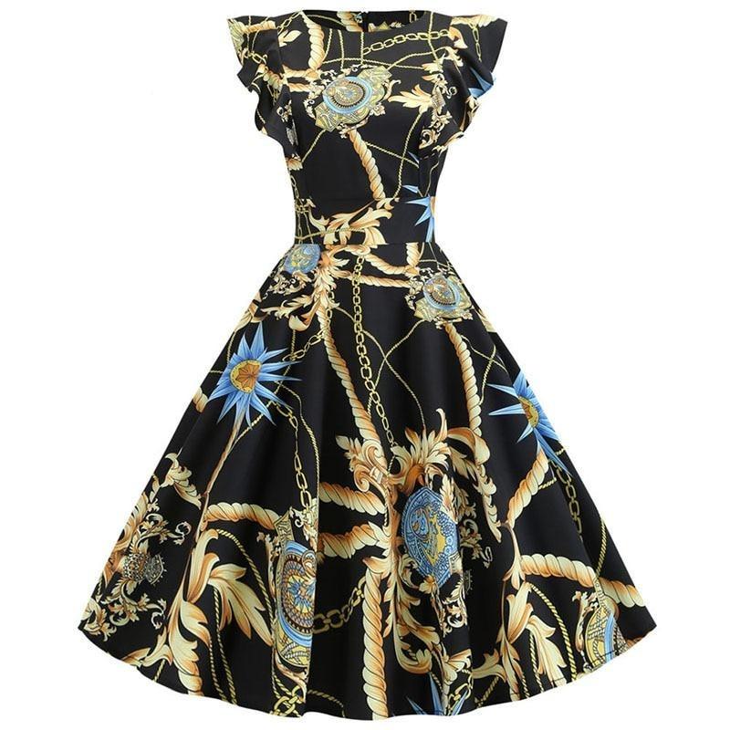 Vistoso Vestido Retro Chic Vintage