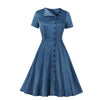 Vestido Vintage Escote Barco