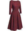 Vestido Año 60 70 Burdeos