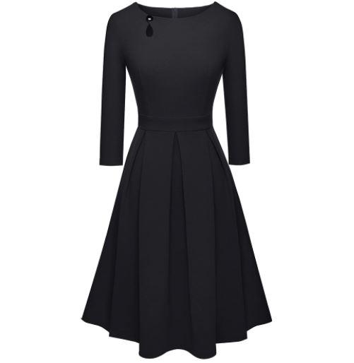 Vestido Negro 60s 70s
