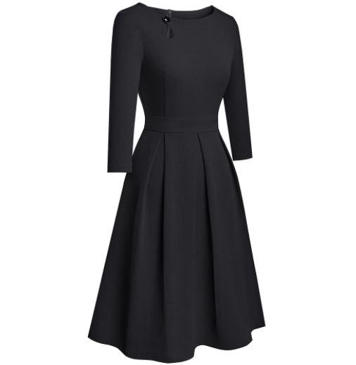 Vestido Negro 60s 70s