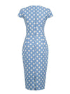 Vestido Vintage Escote Cuadrado Lunares
