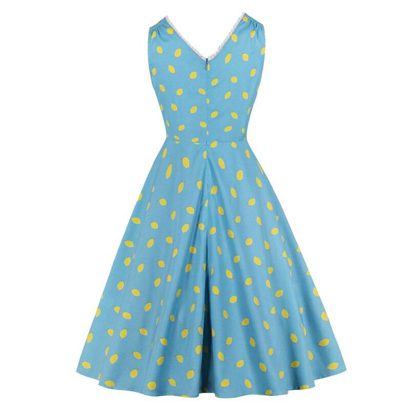 Vestido Vintage Con Cuello De Encaje