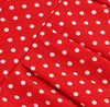 Vestido Vintage Cuello Redondo Lunares Rojos