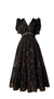 Vestido Vintage Negro Con Cuello En V