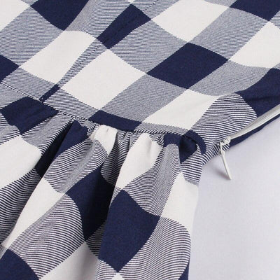 Vestido Vintage De Algodón A Cuadros