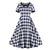 Vestido Vintage De Algodón A Cuadros