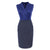 Vestido Tubo Vintage Azul Lunares