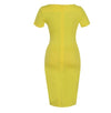 Vestido Vintage Lápiz Chic Amarillo