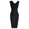 Vestido Lápiz Vintage Chic Negro