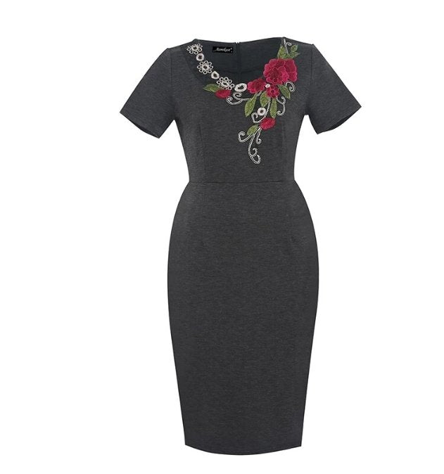 Vestido De Tubo Vintage De Talla Grande