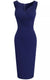 Vestido Lápiz Vintage Azul Marino