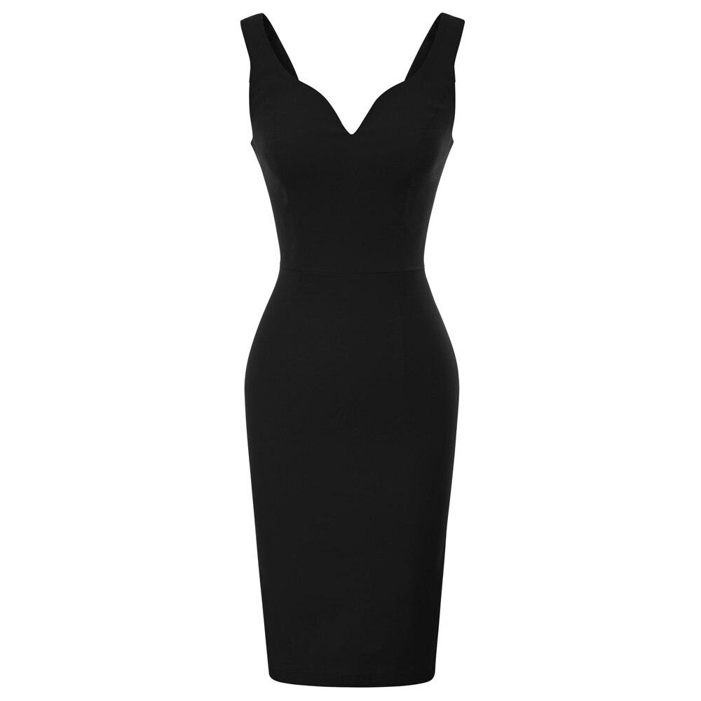 Vestido Lápiz Negro Vintage