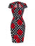 Vestido Tubo Vintage Negro Lunares