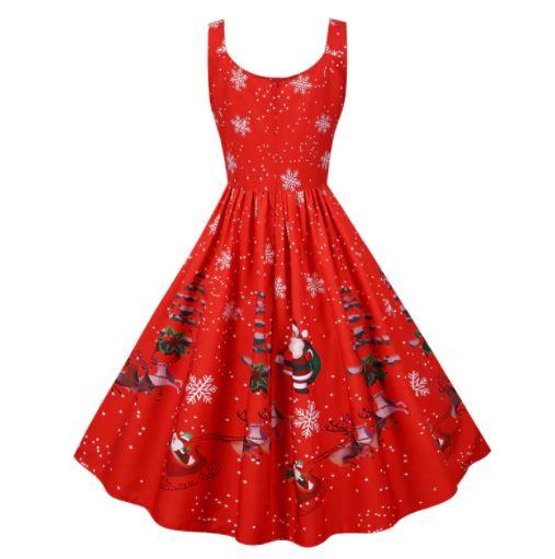 Vestido De Navidad Rojo Vintage