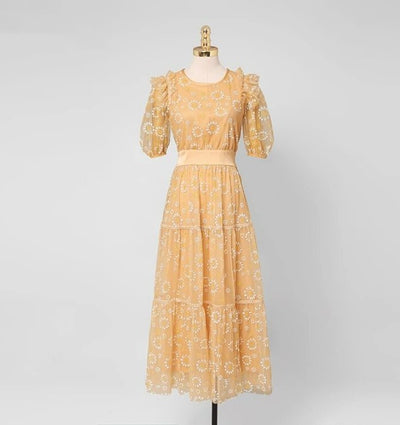 Vestido Vintage Naranja De Calidad