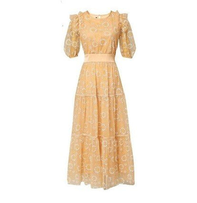 Vestido Vintage Naranja De Calidad