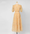 Vestido Vintage Naranja De Calidad