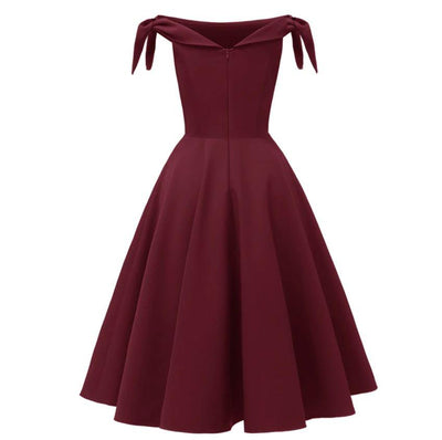 Vestido De Noche Burdeos Vintage