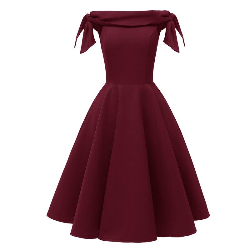 Vestido De Noche Burdeos Vintage