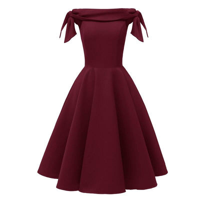 Vestido De Noche Burdeos Vintage