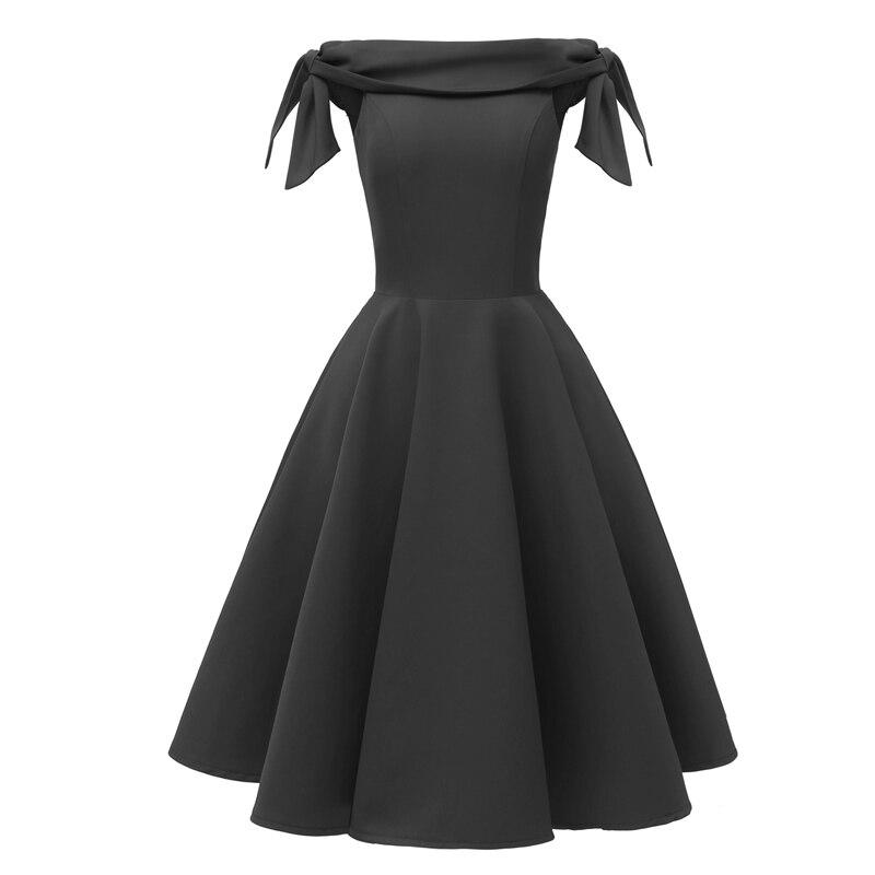Vestido De Noche Negro De La Vendimia