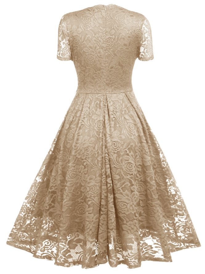 Vestido De Dama De Honor Vintage Beige