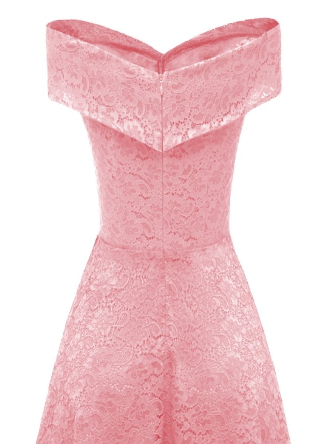 Vestido Rosa De Dama De Honor Vintage