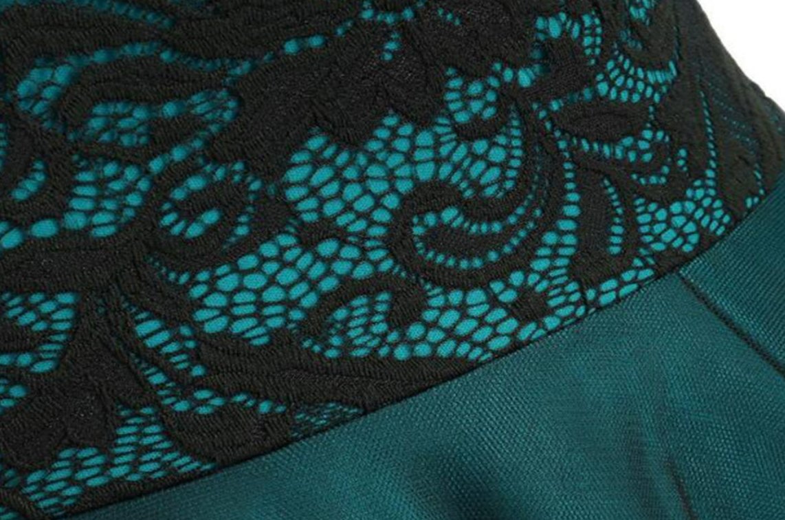 Vestido Verde Vintage 50s Encaje