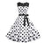 Vestido Vintage De Encaje De Lunares Blanco