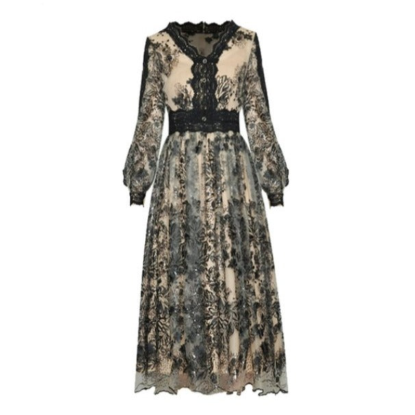 Vestido Vintage De Encaje Bohemio