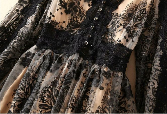 Vestido Vintage De Encaje Bohemio