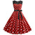 Vestido Vintage De Encaje De Lunares Rojo