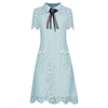 Vestido Vintage Encaje Turquesa