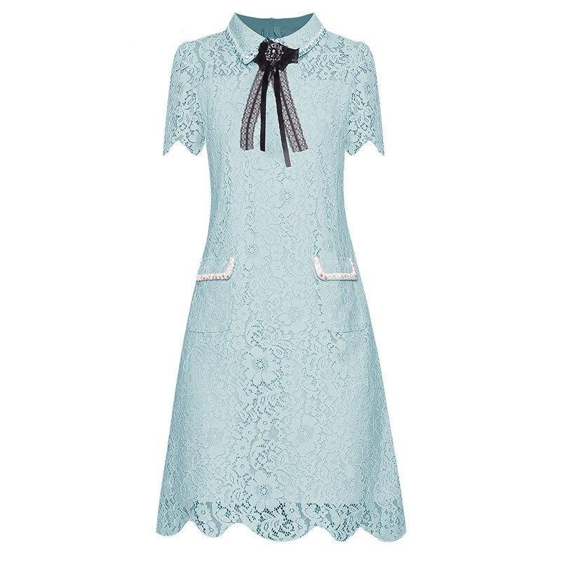 Vestido Vintage Encaje Turquesa